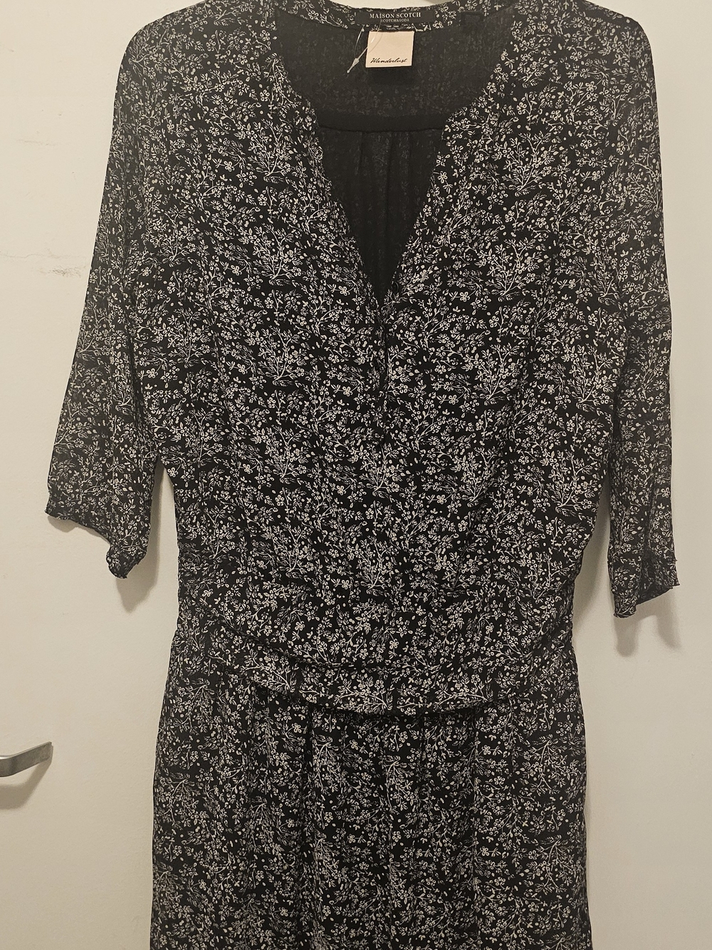 Scotch & Soda Black Floral Print Women’s Top